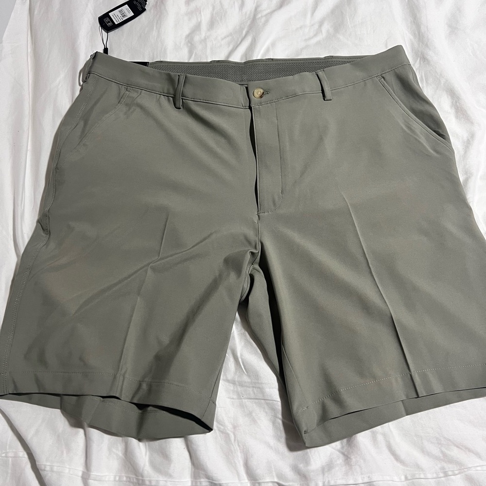 Greg Norman Performance Stretch Gray Flat Front S… - image 1